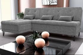 Sofá Cama Chaise Versátil 3 Lugares Boucle