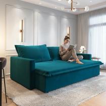 Sofá-cama Coimbra 4 lugares Suede 200cm