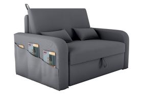 Sofá Cama com Baú 2 Lugares 140cm Lady Day Cinza Matrix