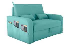 Sofá Cama com Baú 2 Lugares 140cm Lady Day Verde Matrix