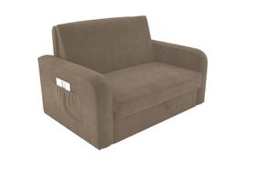 Sofá Cama com Baú 2 Lugares Daiane Capuccino Matrix Sofá Cama com Baú 2 Lugares Daiane Capuccino Matrix
