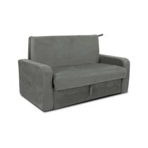 Sofá Cama com Baú 2 Lugares Daiane Cinza Matrix