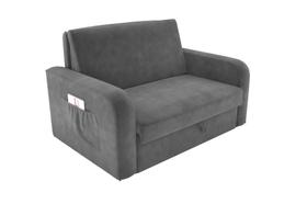 Sofá Cama com Baú 2 Lugares Daiane Cinza Matrix