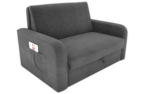 Sofá Cama com Baú 2 Lugares Daiane Cinza Matrix