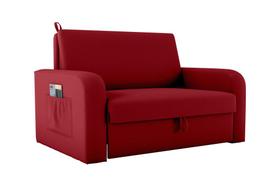 Sofá Cama com Baú 2 Lugares Daiane vermelho Matrix