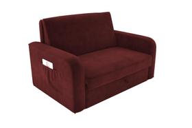 Sofá Cama com Baú 2 Lugares Daiane Vinho Matrix