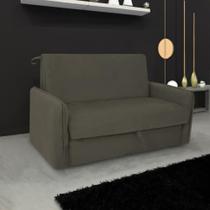Sofá Cama com Baú 2 Lugares Zaia Azul Matrix