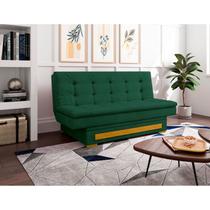 Sofa Cama com Baú Berilo Espresso Móveis Verde Sofa Cama com Baú Berilo Espresso Móveis Verde