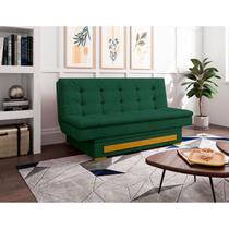 Sofa Cama com Baú Berilo Espresso Móveis Verde Sofa Cama com Baú Berilo Espresso Móveis Verde
