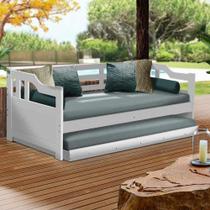 Sofá Cama Com Cama Auxiliar Branco Texas