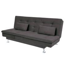 Sofá-Cama com Chaise 188cm Linoforte Rayssa Suede Veludo Espuma D-33