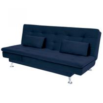 Sofá-Cama com Chaise 188cm Linoforte Rayssa Suede Veludo Espuma D-33