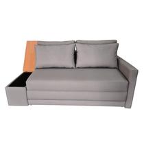 Sofá Cama com Tampo Baú Lado Esquerdo e USB Tecido Acquablock 180cm