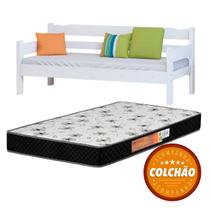 Sofa Cama Cor Branco + Colchão