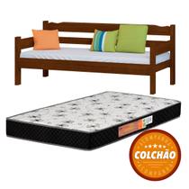 Sofa Cama Cor Castanho + Colchao