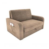 Sofá Cama Daiane 2 Lugares Com Baú Suede Bege Matrix Sofá Cama Daiane 2 Lugares Com Baú Suede Bege Matrix