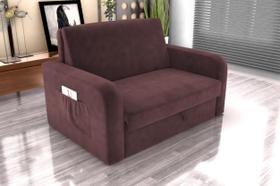 Sofá Cama Daiane Veludo Rose E431 - Matrix