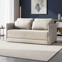 Sofá Cama Dália 2 Lugares Retrátil 152CM Bege D'Rossi