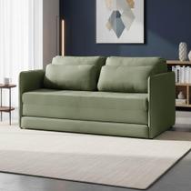 Sofá Cama Dália 2 Lugares Retrátil 152CM Verde Veludo D'Rossi