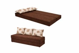 Sofá Cama de Luxo Sofanete Marrom Floral 3 em 1 Sofá Cama de Luxo Sofanete Marrom Floral 3 em 1