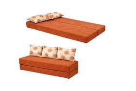 Sofá Cama de Luxo Sofanete Terracota Estampado 3 em 1 Sofá Cama de Luxo Sofanete Terracota Estampado 3 em 1