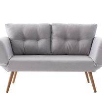Sofá Cama de Solteiro 140cm X 84cm Adele Cinza Gelo