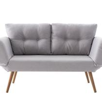 Sofá Cama de Solteiro 140cm X 84cm Adele Cinza Gelo