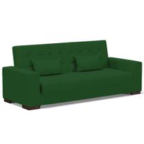 Sofá Cama Decorativo 210cm Beesley Veludo Luxo Verde G19 - Gran Belo