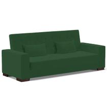 Sofá Cama Decorativo 210cm Beesley Veludo Verde G19 - Gran Belo