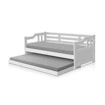 Sofa Cama Detroit Extensível Branco Com Colchão