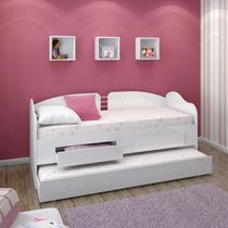 Sofá Cama Ditália Solt. Cama Auxiliar 2Gav CM-08 Branco Cozy