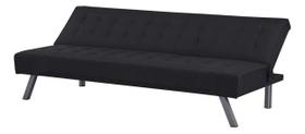 Sofá Cama Dobrável 2 Lugares Preto Tecido 179 Cm Preto Capitonê Sofá Cama Dobrável 2 Lugares Preto Tecido 179 Cm Preto Capitonê