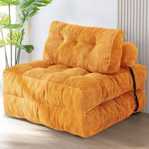 Sofá-cama dobrável MAXYOYO conversível laranja com travesseiro Sofá-cama dobrável MAXYOYO conversível laranja com travesseiro