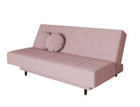 Sofá-cama Dover Pé cônico 4 Lugares Suede Rosa Claro 180cm