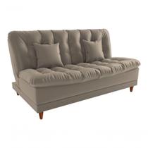 Sofá Cama Duda Veludo Capuccino Matrix Sala Premium 3 Lugares