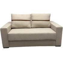 Sofá Cama Duratto 3 Lugares Retrátil 180cm Tecido Linho Innove Cor Cru