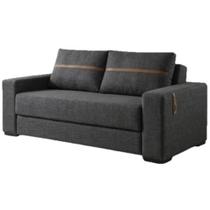 Sofá Cama Duratto 3 Lugares Retrátil 180cm Tecido Linho Innove Cor Grafite Sofá Cama Duratto 3 Lugares Retrátil 180cm Tecido Linho Innove Cor Grafite