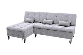 Sofá Cama e Chaise 3 lugares 200cm Nice Cinza Matrix