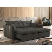 Sofa Cama e Reclinavel Lisboa 2,20m 04 Lugares Mola Ensacada Txr