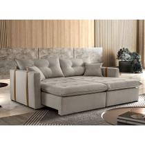 Sofa Cama e Reclinavel Lisboa 2,20m 04 Lugares Mola Ensacada Txr