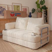 Sofá Cama Elo. 1,90m Xpand Tech Tecido Velourê Cama inBox
