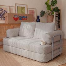 Sofá Cama Elo. 1,90m Xpand Tech Tecido Velourê Cama inBox