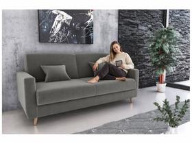 Sofá Cama Emília 2 Lugares 190cm Cinza Matrix Sofá Cama Emília 2 Lugares 190cm Cinza Matrix