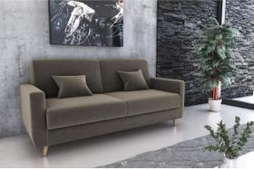 Sofá Cama Emilia Suede Cappuccino B255 - Matrix Sofá Cama Emilia Suede Cappuccino B255 - Matrix