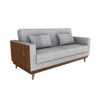 Sofá Cama Esther com Almofadas 2 Lugares Linho Matrix Sofá Cama Esther com Almofadas 2 Lugares Linho Matrix