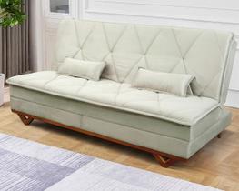 Sofá Cama Estoril 1,90m Bege Suede Velut - King House
