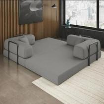 Sofá Cama Inteligente Dormus 180 cm Bouclé Nice Modular Sofá Cama Inteligente Dormus 180 cm Bouclé Nice Modular