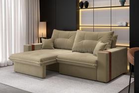 Sofá-cama Ipanema 3 Lugares Suede Bege 200cm