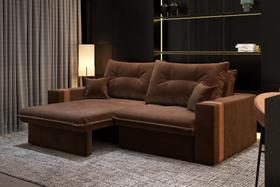 Sofá-cama Ipanema 3 Lugares Suede Marrom 200cm