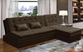 Sofá Cama King 5 Lugares 2,70m Amélia Suede Várias Cores